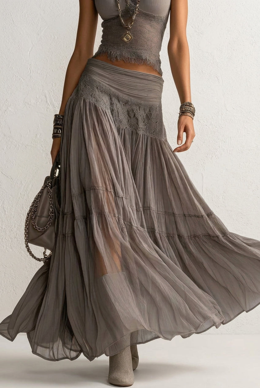 Clemary - Conjunto de blusa gris