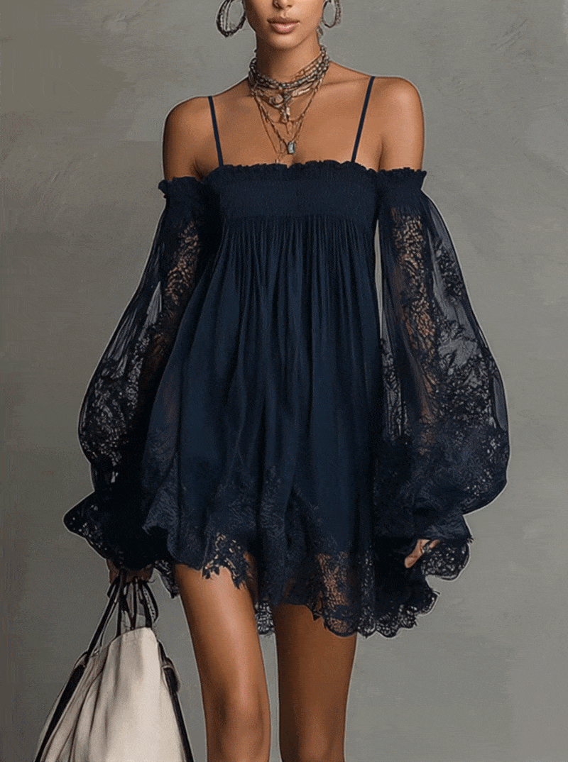 Marina - Vestido corto azul marino